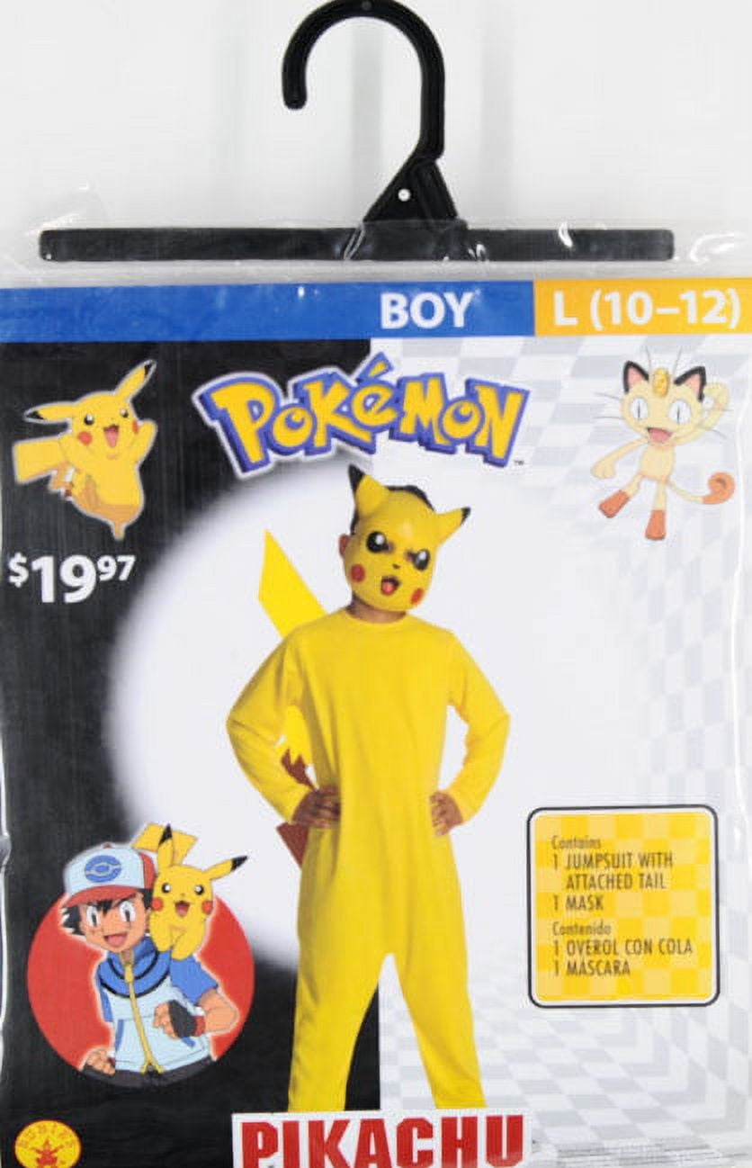 Pokemon Pikachu Boys Costume - Large ( Size 12-14 ) 884777