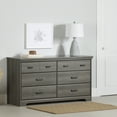 thumbnail image 1 of South Shore Versa 6-Drawer Dresser for Adult, in Gray Maple, 1 of 14
