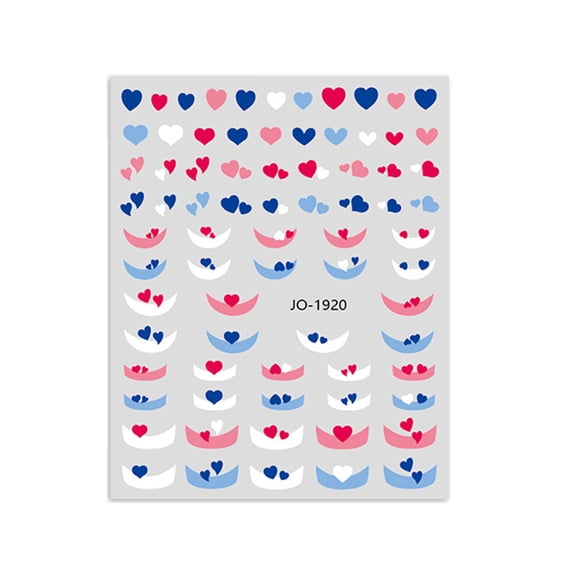 UDIYO Nail Sticker Self Adhesive Waterproof Eye-catching Love Heart Print Fingernail Sticker DIY Nail Art Gadget Birthday Gift