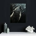 thumbnail image 4 of Nawypu  Wolf Retro Wall Decor Wolves Poster Black and White Abstract Canvas Wall Art Prints Modern Oil Art Wall Paintings for Living Room Bedroom Home Office Decoration, 4 of 4