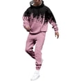 thumbnail image 5 of Hogleaql Sweatsuits for Men 2 Piece Solid Color Relaxed Fit Hoodie Joggers Athletic Pant Set Sweat Winter Suits with Pockets Pink XL, 5 of 7