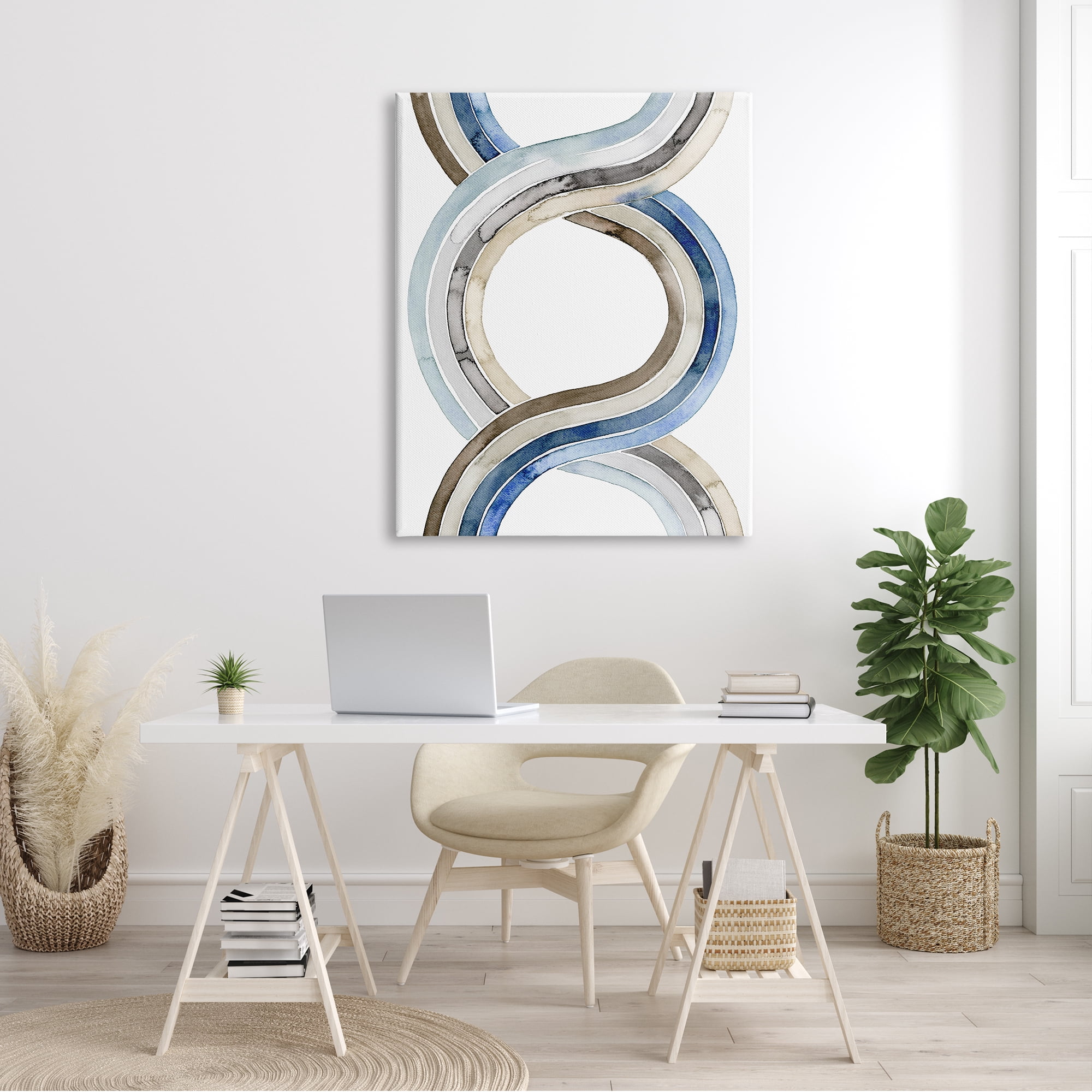Stupell Industries Modern Two Dimensional Helix Abstract Watercolor Painting, 36 x 48,Design by Grace Popp