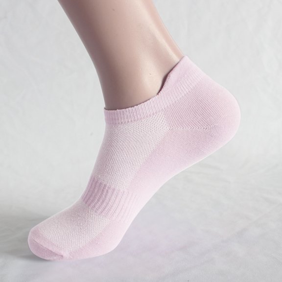 Sports Mesh Breathable Running Socks Women Summer Thin Boat, Red