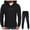 Black, variant on Levmjia Men Cargo Pants Relaxed Fit Men's Winter Plaid Sweatshirt Pants Sets Sports Suit Tracksuit