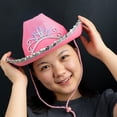 thumbnail image 3 of 2x Sombrero de Vaquero con Plumas Rosa, Gorras de Vaquero, Sombrero de de Disfraces de Vacaciones, de Vaquero Occidental Salvador Sombrero de vaquero, 3 of 10