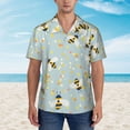 thumbnail image 4 of Lsque Bees pattern Hawaiian Shirt for Men, Unisex Summer Beach Casual Short Sleeve Button Down Shirts-X-Large, 4 of 9