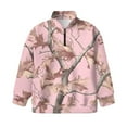 thumbnail image 4 of Uorisanigo Kids Girls Sweatshirt Casual Long Sleeve Pullover Crop Tops Oversized Pink Camo Hunting Forest Quarter-Zip Pullover Jacket Teen Girl School Athletic Tops Fall Fashion Outfits Clothes, 4 of 7