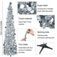thumbnail image 2 of Topwoner 5Ft Popup Collapsible Sequin Tinsel Artificial Tree St Decorations, 2 of 7