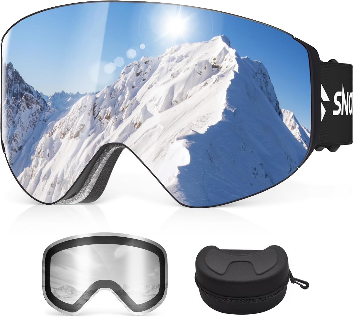 OutdoorMaster Falcon Ski Goggles Lens by ZEISS, OTG Snowboard
