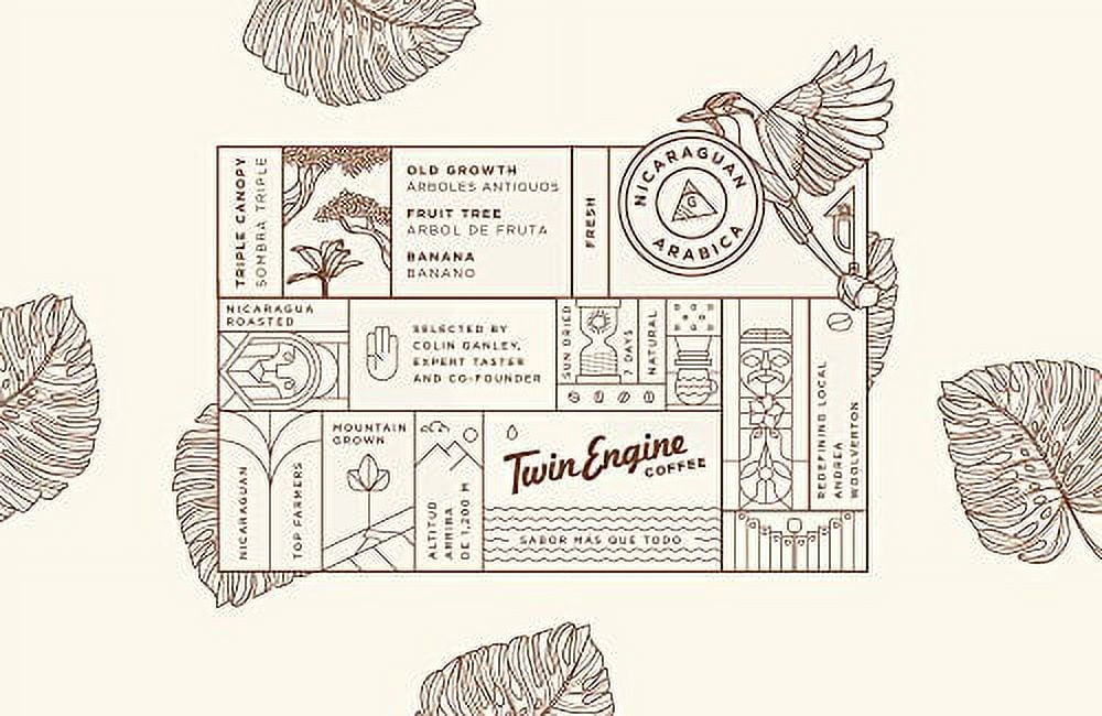 Twin Engine Coffee 235695 Organic Honey-Bear Black Edition Whole Bean Coffee 10.5 oz.