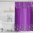 thumbnail image 4 of Modern Purple Waterproof Fabric Shower Curtain,Abstract Diamond Luxury Gradient Waterproof Fabric Shower Curtain for Bathroom Curtains Bathtubs Hotel Shower Curtains with 12 Hooks Small 36x78in, 4 of 8