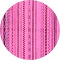 thumbnail image 1 of Ahgly Company Indoor Round Abstract Pink Modern Area Rugs, 5' Round, 1 of 4