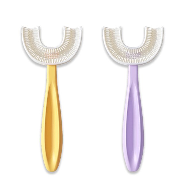 Cepillo De Dientes En Forma De U Para Niños De 6 A 12 Años - Dos Cepillos De Dientes Suaves De Primera Calidad Vienen Con Estuche De Viaje Y - Cepillo De Dientes Sensorial - Cepillo De Dientes Redonde
