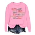 thumbnail image 3 of Women's Trendy Pullover Hoodie Letter Print Round Neck Top For Fall & Winter Cute Fashion Top Blouse Top Light Sweatshirt Fall Tunic Crop Set Junior Vintage Sweater Clothes Shopping Casual Top Dresses, 3 of 3