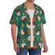 thumbnail image 2 of Balery Cartoon Turkey Camisa Casual de Manga Corta con Botones para Hombre, Texturizada, Estilo Cubano, para Playa, Verano-X-Large, 2 of 5