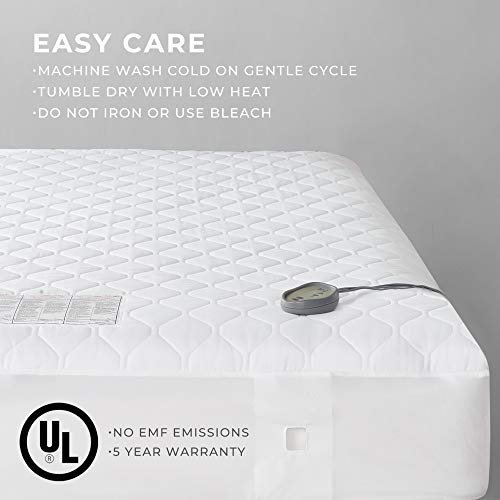 MP2 Heated Mattress Pad Full Size, Quilted Electric Mattress Pads Fit up to  19 with 5 Heat Settings Single Controller and 10 Hours Auto Shut Off, 54  x 75 - Walmart.com