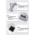 thumbnail image 6 of HISDERN Solid Color Ties for Men Business Tie and Pocket Square Set Classic Satin Mens Wedding Necktie,silver, 6 of 6