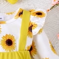 thumbnail image 4 of GDREDA Girls' Jumpsuits & Rompers Girls Rompers and Jumpsuits Girls Long Sleeve Cartoon Prints Romper Bodysuits Dress Headbands Set Yellow,9-12 Months, 4 of 6
