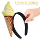 thumbnail image 2 of Diadema de helado, adorno para el cabello con forma de cono de helado, accesorio para adultos, 2 of 7