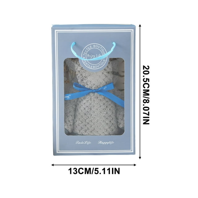 SDNall Serviette en Molleton Haute Densité Cadeau Ours - Style Réseau Tricoté Ananas Ingénieux