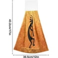 thumbnail image 3 of SKYSONIC 2 PCS Kitchen Dish Towels with Hanging Loop, Kokopelli Statue Absorbent Dish Clothes Kitchen Wears Hanging Tie Towels, 12"x17", 3 of 6
