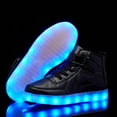 thumbnail image 4 of YAZI Kids LED Light up Shoes USB Charging Flashing Light Up High-top Sneakers for Boys and Girls Child Unisex, 4 of 6