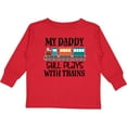 thumbnail image 3 of Inktastic Daddy Still Plays With Trains Boys or Girls Long Sleeve Toddler T-Shirt, 3 of 5