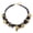 B, variant on PRIYAL Boho Braided Black White Red Choker Necklace, Vintage Gold Plated Hamsa Moon Heart Flower Charm Black Bead Statement Neck Jewelry for Women