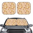 thumbnail image 2 of Easygdp Feuilles d'Automne pour 2 Pcs Pare-Soleil Pliable pour Pare-Brise avant Protection Solaire pour Voiture, SUV, Camion-Petit, 2 of 6