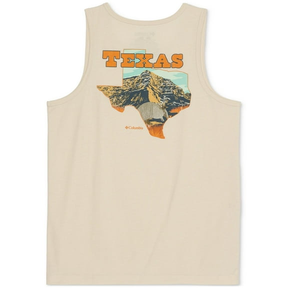 Columbia Mens Regular fit Sleeveless Tank Top Shirt Large Beige Texas
