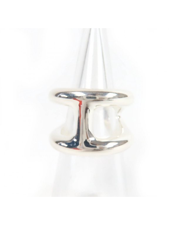 Pre-Owned HERMES Osmoz GM Ring, AG925 Silver, Size 50, Approximately Japanese Size, Includes...
