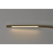 Adesso Sonic 91 Modern Dimmable LED Antique Brass & Black Marble Arc Floor Lamp