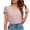 Pink, variant on RYRJJ Womens Floral Lace Sleeve Summer Tops Casual V-Neck T-Shirts Loose Cute Eyelet Shirts Short Sleeve Tee(White,S)