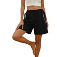thumbnail image 3 of Hurxie Women's Hiking Cargo Shorts Quick Dry Lightweight Athletic Outdoor Shorts for Workout with Zipper Pockets Black,M, 3 of 7