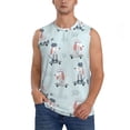 thumbnail image 3 of Uemuo Poodle Playing Skateboard Pattern Men's Sleeveless T-Shirt,Muscle Athletic Tank Top, Moisture-wicking Quick-dry Breathable Classic Tee Top for Gym Run Outdoor Sports-X-Large, 3 of 8