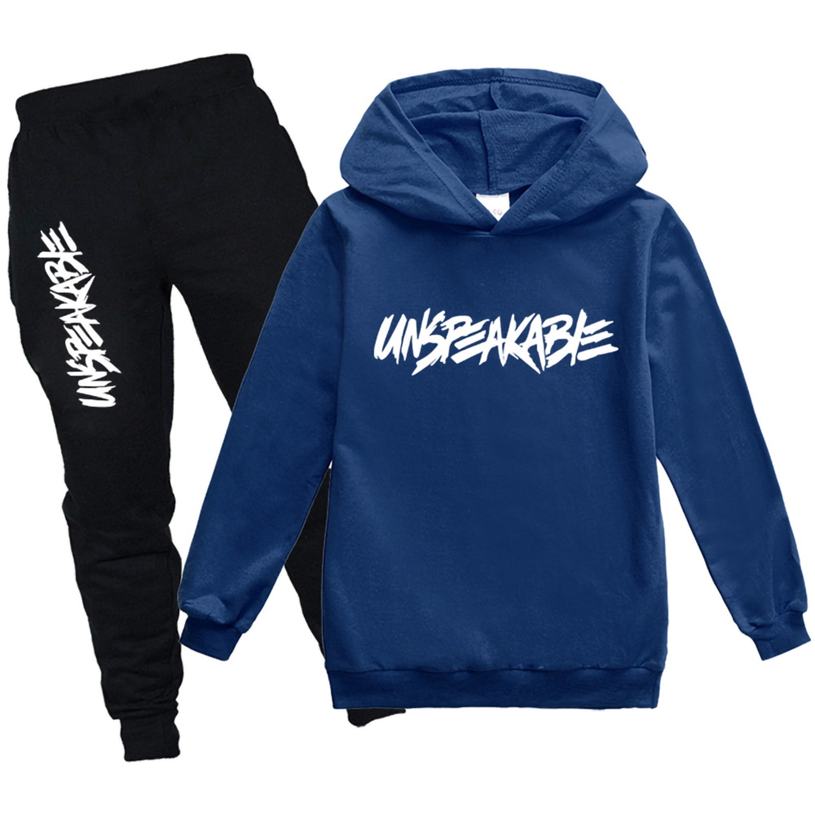 Unspeakable Merch Kids Hoodie and Pants for Boys and Girls Sport Tracksuit 