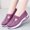Purple, variant on Soft Sole Orthopedic Casual Shoes Mesh up Stretch Platform Shoes Wide Width Elderly Shoes with Adjustable Closure Soft Comfortable Breathable Casual Walking Sneakers Shoes