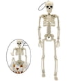 thumbnail image 2 of Halloween Posable Skeleton Decorations 90cm Life Size Human Skeleton Ornament with Movable Joints Hanging Skull Decor for Haunted House Yard Indoor Outdoor Halloween Party Decoration, 2 of 7