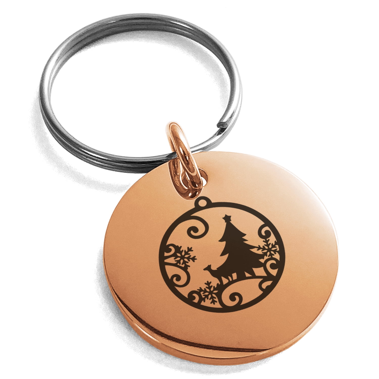 Gold Plated Stainless Steel A Merry Christmas Ornament Engraved Small ...