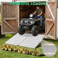 thumbnail image 5 of 36" x 24"Shed Ramp, 1 Pack Alloy Loading Ramp for Riding Mower, 900 LB Capacity Lawn Mower Ramp for Shed, Garage, Barn, Silver, 5 of 8