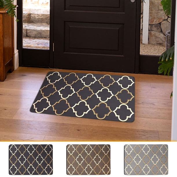 Esterilla de baño de tierra de diatomeas - alfombra absorbente de secado rápido de 40x60cm con respaldo antideslizante, lavable a máquina