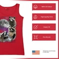 thumbnail image 6 of Racoons Howling at the Moon Women's Tank Top Funny Galaxy Wildlife Universe Humor Weird Animal in Space, 6 of 7