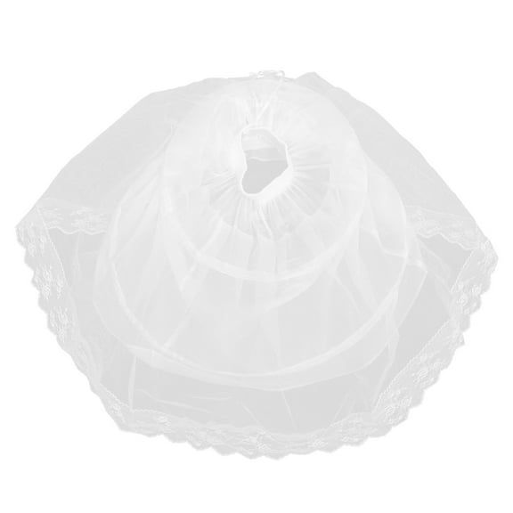 PTOOTP Petticoat Skirt Accessory for Girls 1Pack White Lace Mesh Lining Wedding