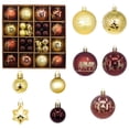 thumbnail image 2 of Christmas Tree Ornaments Shatterproof Plastic Assorted Decorative Coffee Gold, 2 of 6