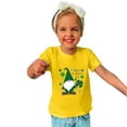 thumbnail image 4 of Lilgiuy Kids St Patricks Day Shirt Green Gnome Lucky Tees Summer Solid Color Short Sleeve Lightweight T-Shirt Saint Patrick's Day Top for Travel Vacation (Yellow), 4 of 5