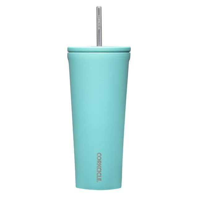 Vaso para beber Corkcicle Cold Cup 24 oz, color turquesa