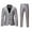 Silver, variant on DPTALR Men Casual Long Sleeve Plaid Two Piece Single Two Buttons Suit Pants