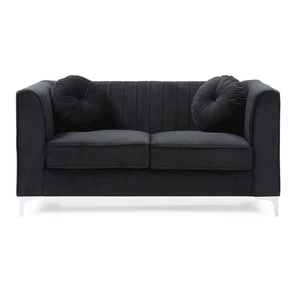 Glory Furniture Delray Loveseat in Black Color