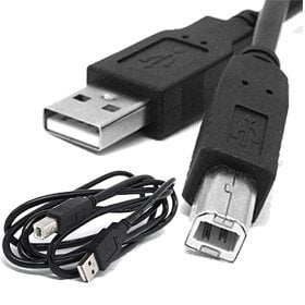 Importer520 Black Color Hi-Speed USB 2.0 A to B Universal Printer Cable (6 Feet) HP Canon, Lexmark, and
