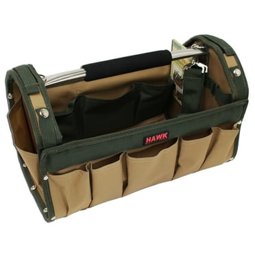 ToolUSA Gatemouth Hard Tote | 16" x 10" x 9" (40.6 cm x 25.4 cm x 22.9 cm) | Multi-Functional Tool Bag with Dual Carrying Options